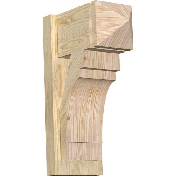 Ekena Millwork Merced Arts & Crafts Rough Sawn Outlooker, Douglas Fir, 8"W x 14"D x 22"H OUT08X14X22MRC03RDF - main